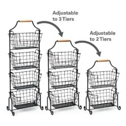 Laguna 4 Tier Adjustable Standing Storage Rack -Tableware Shop laguna 4 tier adjustable standing storage rack 5287005 8