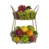 Lattice 2 Tier Matte Gold Countertop Basket -Tableware Shop lattice 2 tier matte gold countertop basket 5216559 1