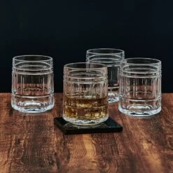 MIKASA Lawrence Set Of 4 Double Old Fashioned Whiskey Glasses -Tableware Shop lawrence set of 4 double old fashioned whiskey glasses 5294032 2