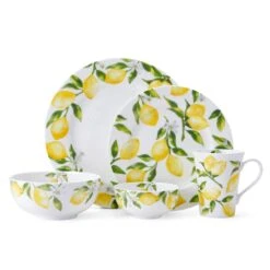 MIKASA Lemons 40 Piece Dinnerware Set, Service For 8 -Tableware Shop lemons 40 piece dinnerware set service for 8 5290862 10