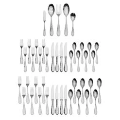MIKASA Lilah 45 Piece Flatware Set, Service For 8 -Tableware Shop lilah 45 piece flatware set service for 8 5212627 4
