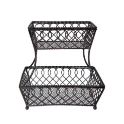 Loop Lattice 2 Tier Rectangular Basket -Tableware Shop loop lattice 2 tier rectangular basket 5201553 3
