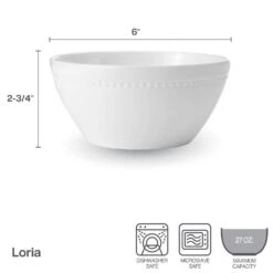 MIKASA Loria Set Of 4 Soup Cereal Bowls -Tableware Shop loria set of 4 soup cereal bowls K45291602 4