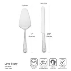 MIKASA Love Story Cake Knife And Server Set -Tableware Shop love story cake knife and server set 5302966 4