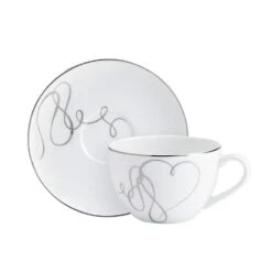 MIKASA Love Story Set Of 4 Teacups And Saucers -Tableware Shop love story set of 4 cups and saucers 5293353 5