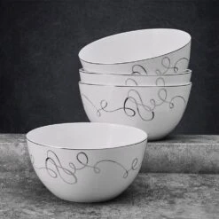 MIKASA Love Story Set Of 4 All Purpose Bowls -Tableware Shop love story set of 4 soup cereal bowls 5293352 3