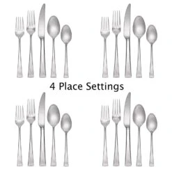 MIKASA Lucia 20 Piece Flatware Set, Service For 4 -Tableware Shop lucia 20 piece flatware set service for 4 5100238 2