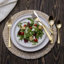 MIKASA Lucia Satin Gold 20 Piece Flatware Set, Service For 4 -Tableware Shop lucia satin gold 20 piece flatware set service for 4 5302965 3