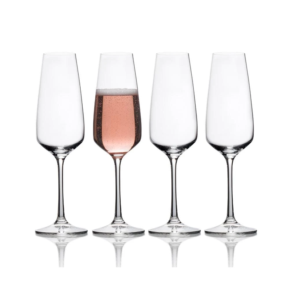 MIKASA Melody Set Of 4 Champagne Flute Glasses 3 MIKASA Melody Set Of 4 Champagne Flute Glasses