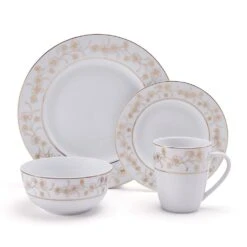 MIKASA Metallic Floral Gold 32 Piece Dinnerware Set, Service For 8 -Tableware Shop metallic floral gold 32 piece dinnerware set service for 8 5289084 9