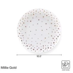 MIKASA Millie Gold Set Of 4 Dinner Plates -Tableware Shop millie gold set of 4 dinner plates 5289323 4