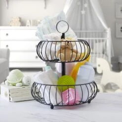 Monroe 2 Tier Fruit Storage Basket -Tableware Shop monroe 2 tier storage basket 5296613 3