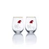 Stemless Gifts Mr And Mrs Santa Hat Stemless Wine Set Of 2 -Tableware Shop mr and mrs santa hat stemless wine set of 2 5254100 1