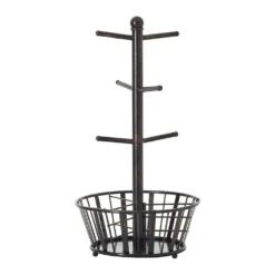 Mug Tree Stand With Basket -Tableware Shop mug tree stand with basket 5172783 2