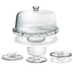 MIKASA Napoli 4 In 1 Cake Plate With Dome -Tableware Shop napoli 4 in 1 cake plate with dome 5272075 6