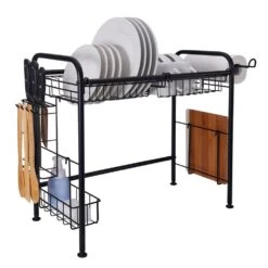 Over The Sink 2 Tier Organizer Dish Drying Rack, 31 Inch -Tableware Shop over the sink 2 tier organizer dish drying rack 31 inch 5277144 2