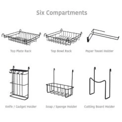 Over The Sink 2 Tier Organizer Dish Drying Rack, 31 Inch -Tableware Shop over the sink 2 tier organizer dish drying rack 31 inch 5277144 5
