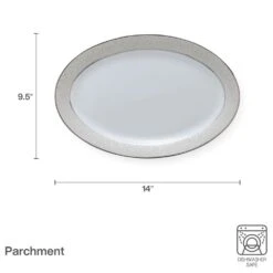 MIKASA Parchment 14 Inch Oval Platter -Tableware Shop parchment 14 inch oval platter L3438 314 4