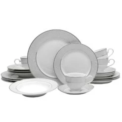 MIKASA Parchment 20 Piece Dinnerware Set, Service For 4