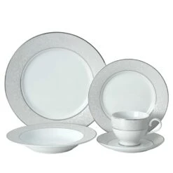 MIKASA Parchment 20 Piece Dinnerware Set, Service For 4 -Tableware Shop parchment 20 piece dinnerware set service for 4 5077604 3
