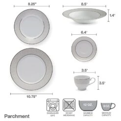 MIKASA Parchment 20 Piece Dinnerware Set, Service For 4 -Tableware Shop parchment 20 piece dinnerware set service for 4 5077604 5