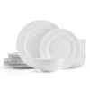 MIKASA Parchment White 18 Piece Dinnerware Set, Service For 6 -Tableware Shop parchment white 18 piece dinnerware set service for 6 5293968 1