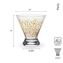 MIKASA Party Set Of 4 Stemless Martini Glasses -Tableware Shop party set of 4 stemless martini glasses 5294202 4