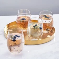 MIKASA Party Set Of 4 Stemless Wine Glasses -Tableware Shop party set of 4 stemless wine glasses 5294201 2