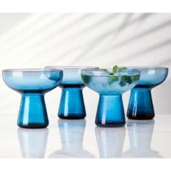 MIKASA Phoebe Blue Set Of 4 Margarita Cocktail Glasses 6 MIKASA Phoebe Blue Set Of 4 Margarita Cocktail Glasses -Tableware Shop phoebe blue set of 4 margarita cocktail glasses 5304193 2
