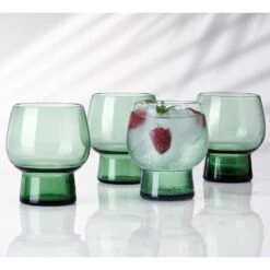 MIKASA Phoebe Sage Set Of 4 Double Old Fashioned Glasses -Tableware Shop phoebe sage set of 4 double old fashioned glasses 5307005 2