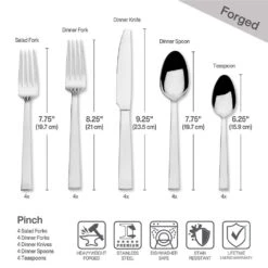 MIKASA Pinch Forged 20 Piece Flatware Set, Service For 4 14 MIKASA Pinch Forged 20 Piece Flatware Set, Service For 4 -Tableware Shop pinch 20 piece flatware set service for 4 5298899 5