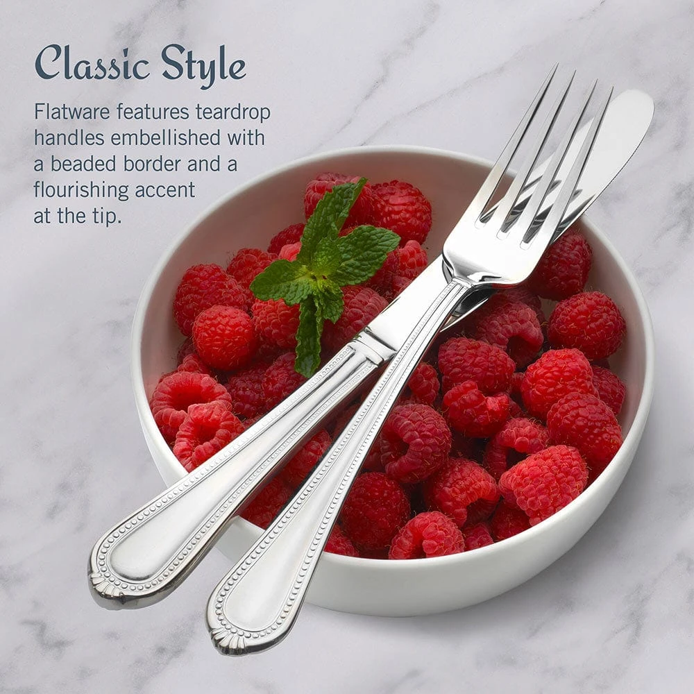 MIKASA Regent Bead 65 Piece Flatware Set, Service For 12 6 MIKASA Regent Bead 65 Piece Flatware Set, Service For 12 - Image 4