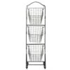 Rio 3 Tiered Standing Storage Baskets With Wheels -Tableware Shop rio 3 tiered standing storage baskets with wheels 5268269 1