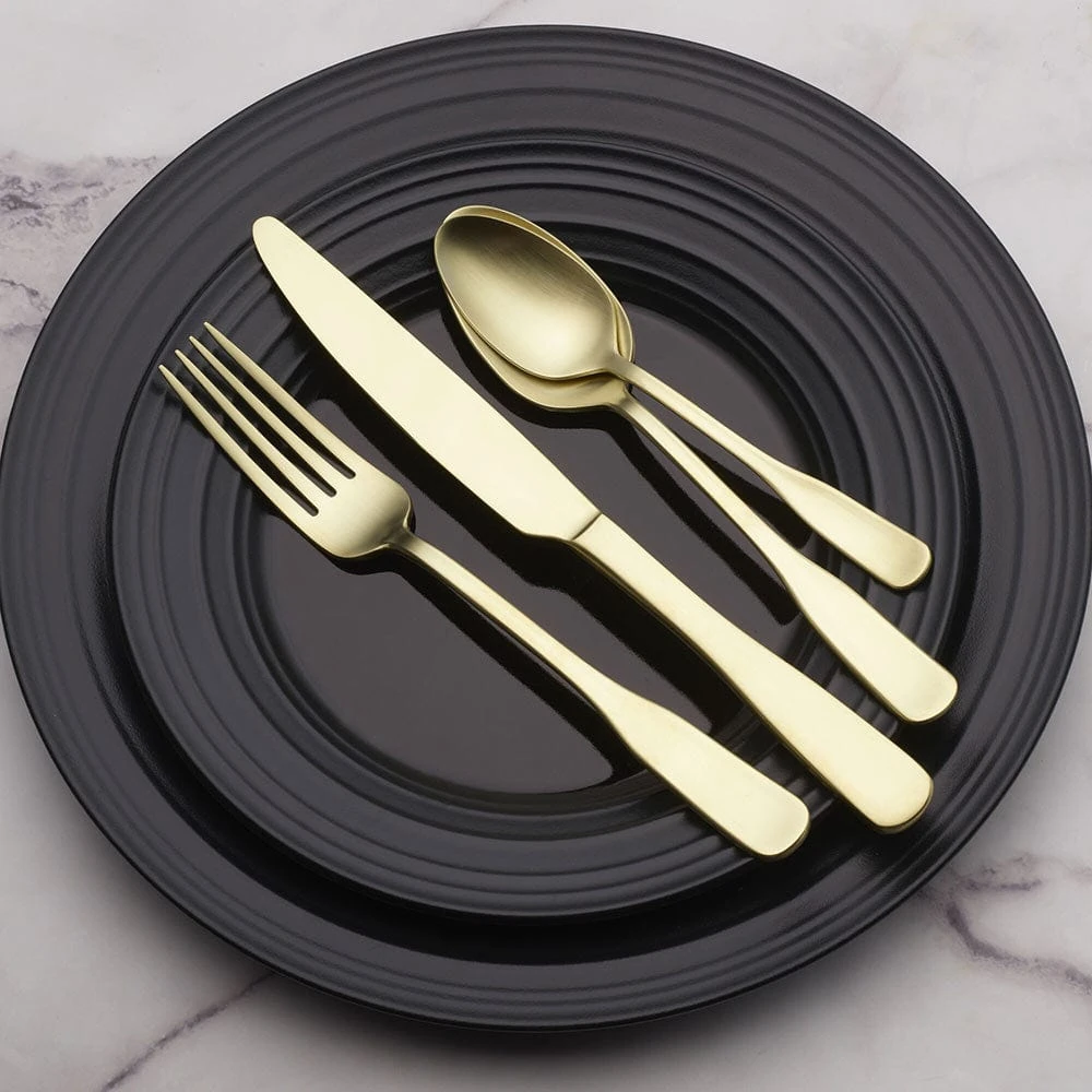 MIKASA Satin Champagne Landyn 16 Piece Flatware Set, Service For 4 5 MIKASA Satin Champagne Landyn 16 Piece Flatware Set, Service For 4 - Image 3