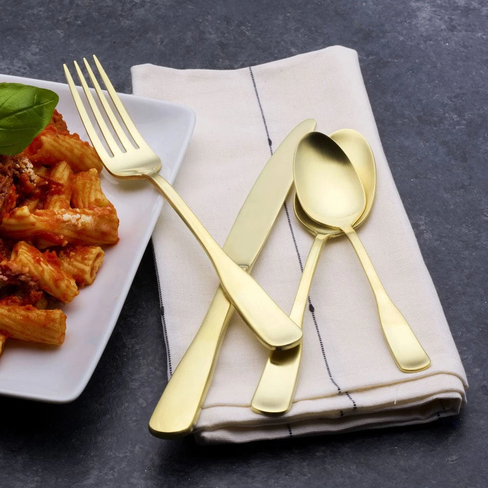 MIKASA Satin Champagne Landyn 16 Piece Flatware Set, Service For 4 6 MIKASA Satin Champagne Landyn 16 Piece Flatware Set, Service For 4 - Image 4