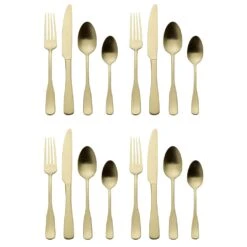 MIKASA Satin Champagne Landyn 16 Piece Flatware Set, Service For 4 15 MIKASA Satin Champagne Landyn 16 Piece Flatware Set, Service For 4 -Tableware Shop satin champagne landyn 16 piece flatware set service for 4 5287012 4