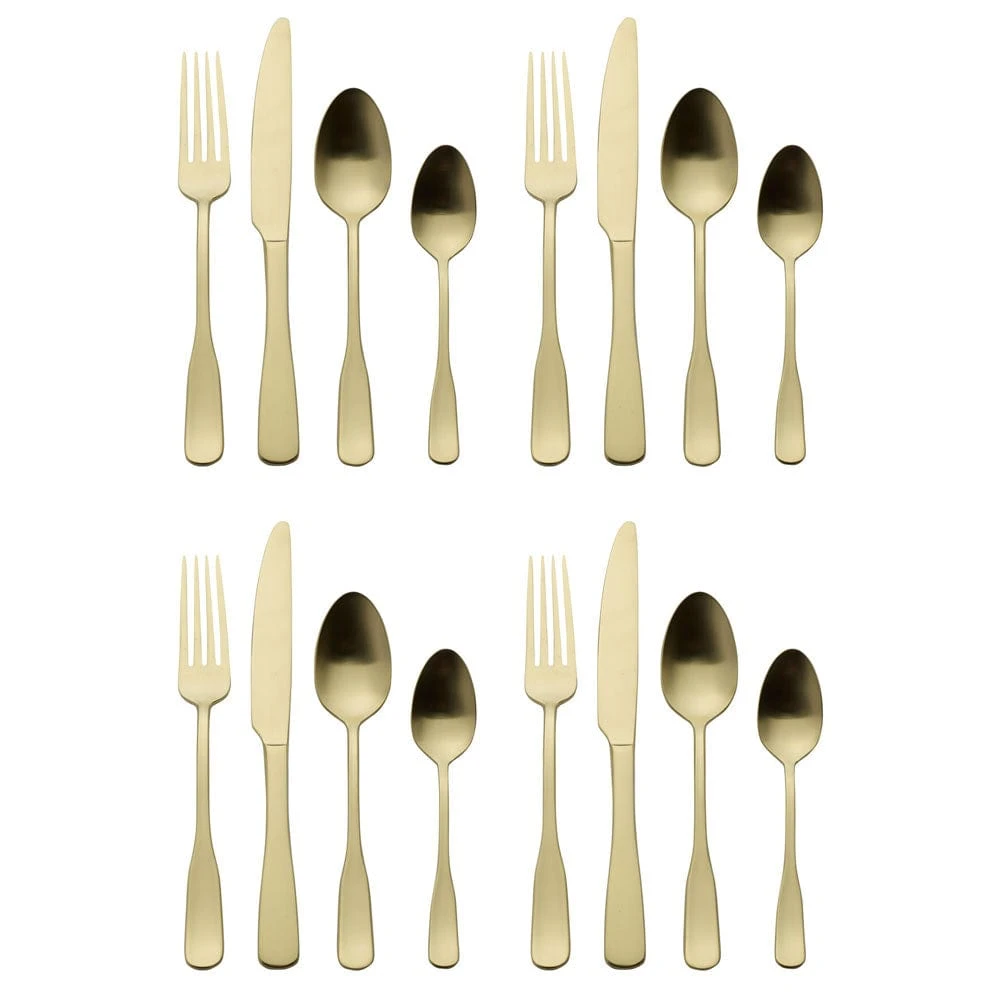 MIKASA Satin Champagne Landyn 16 Piece Flatware Set, Service For 4 9 MIKASA Satin Champagne Landyn 16 Piece Flatware Set, Service For 4 - Image 7