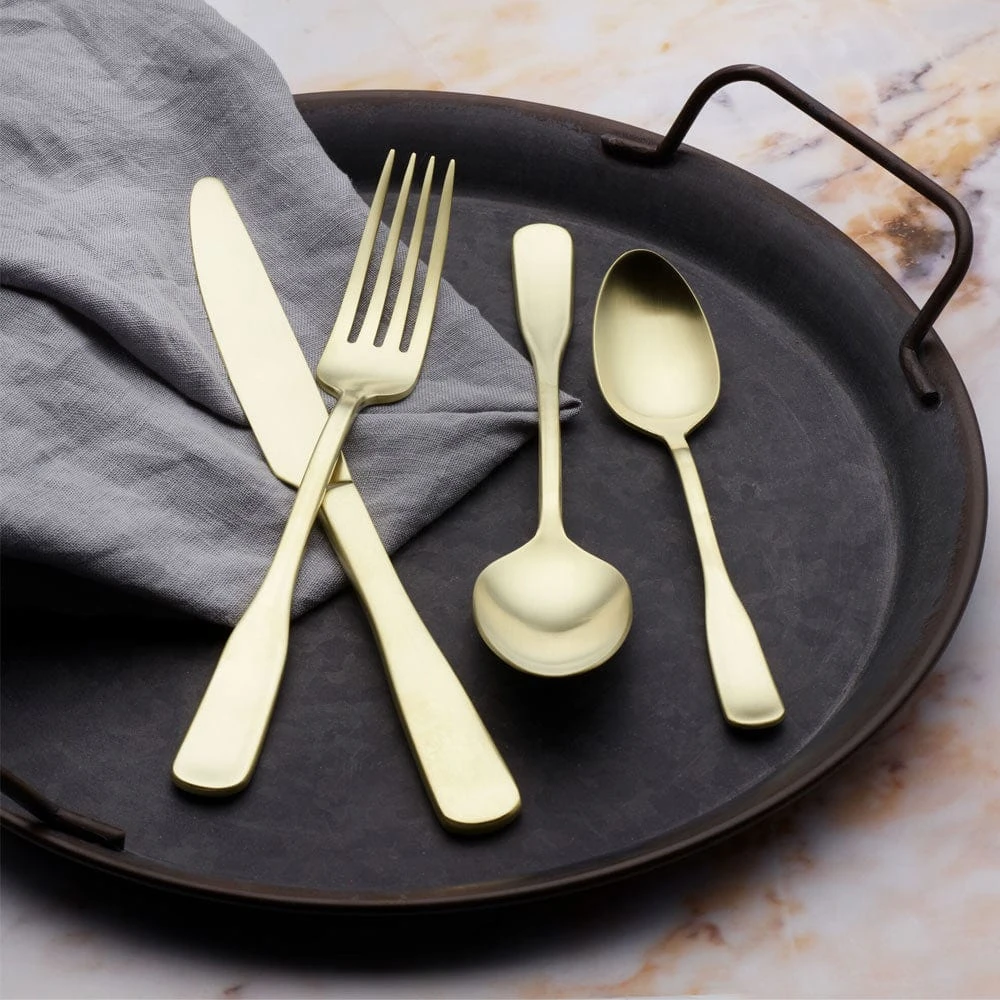 MIKASA Satin Champagne Landyn 16 Piece Flatware Set, Service For 4 4 MIKASA Satin Champagne Landyn 16 Piece Flatware Set, Service For 4 - Image 2