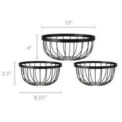Scroll Set Of 3 Fruit Storage Baskets -Tableware Shop scroll set of 3 fruit storage baskets 5282035 6