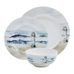 MIKASA Seaside 12 Piece Dinnerware Set, Service For 4 -Tableware Shop seaside 12 piece dinnerware set servie for 4 5293929 9