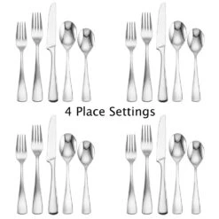 MIKASA Serena 20 Piece Flatware Set, Service For 4 -Tableware Shop serena 20 piece flatware set service for 4 5084413 3