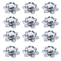 Set Of 12 Flower Votive Holders