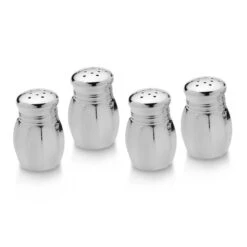 Set Of 4 Individual Sterling Salt And Pepper