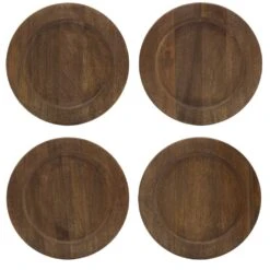 Mango Wood Set Of 4 Charger Plates
