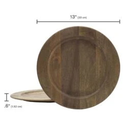 Mango Wood Set Of 4 Charger Plates -Tableware Shop set of 4 mango wood charger plates 5286974 6