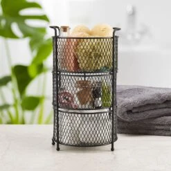 Soto Countertop 3 Tier Storage Organizer, 14 Inch -Tableware Shop soto 3 tier basket organizer stand 5287004 2