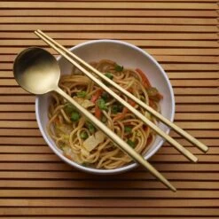Studio Nova Gold Chopsticks And Spoon Set -Tableware Shop studio nova gold chopsticks and spoon set 5279101 3