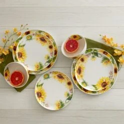 MIKASA Sunflower 24 Piece Dinnerware Set, Service For 6 -Tableware Shop sunflower 24 piece dinnerware set service for 6 5285875 10