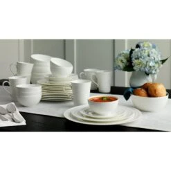 MIKASA Swirl Bone 36 Piece Dinnerware Set, Service For 6 -Tableware Shop swirl bone 36 piece dinnerware set service for 6 5189726 3