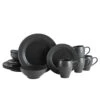 MIKASA Swirl Graphite 16 Piece Dinnerware Set, Service For 4 -Tableware Shop swirl graphite 16 piece dinnerware set service for 4 5140594 1